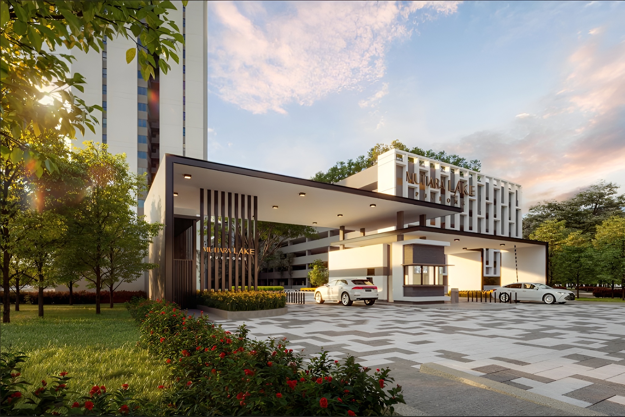 Grand entrance at Mutiaralake residences